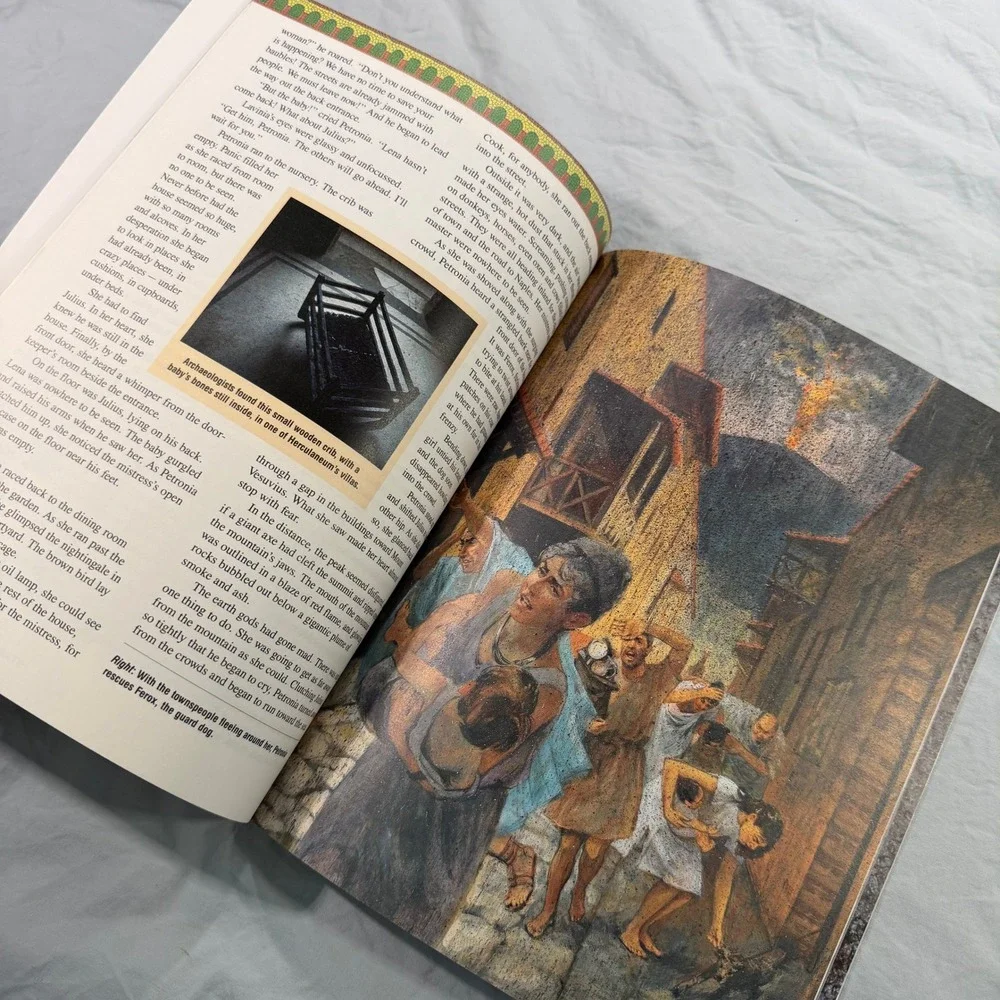 The Secrets of Vesuvius Sara C Bisel Scholastic Time Quest Book 1991 Archaeology